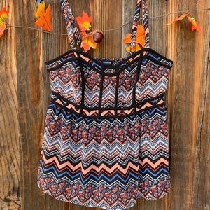 Torrid plus size chevron print babydoll top